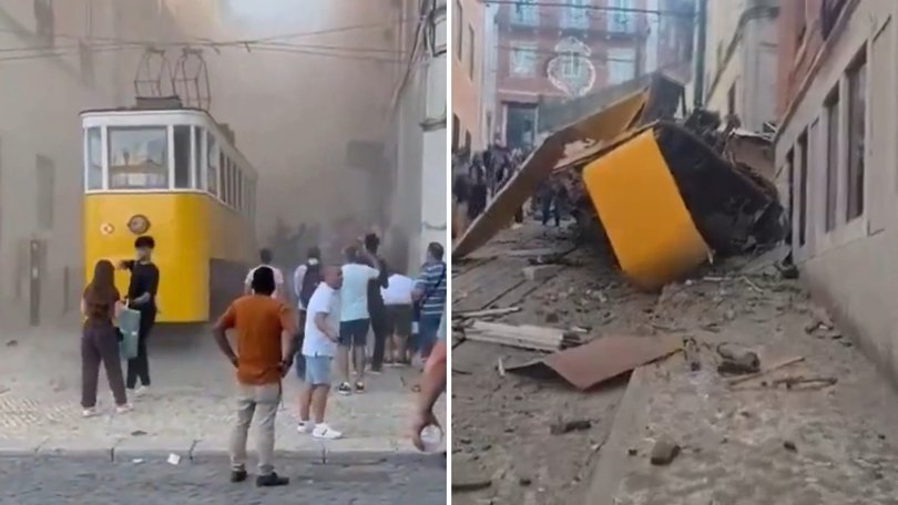 At least 15 people have died after Lisbon's iconic funicular railway car crashed,