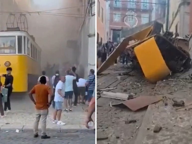 At least 15 people have died after Lisbon's iconic funicular railway car crashed,