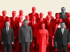 Dan Andrews has come under fire over a photo with Xi Jinping, Vladimir Putin and Kim Jong-un.