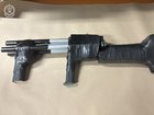 The men were arrested ad the ‘slam guns’ were seized by police.