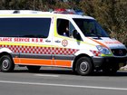 Paramedics treated the girl at the scene before she was airlifted to hospital.
