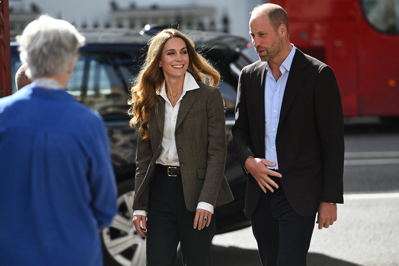 The Prince and Princess of Wales during their visit to the Natural History Museum.