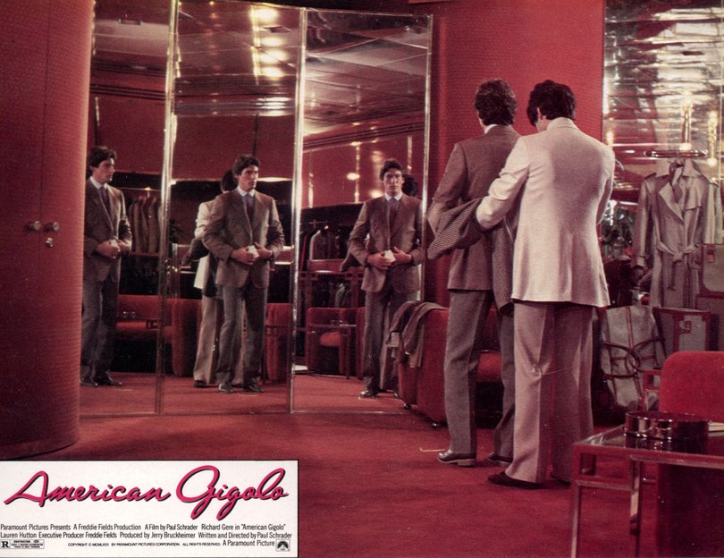 Richard Gere gets suited up in a classic streamlined Armani design during American Gigolo.