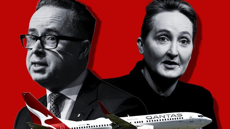 Qantas boss Vanessa Hudson has been punished for a major cyber attack on the airline’s customers earlier this year while her predecessor Alan Joyce has taken home his final multi million-dollar bonus.