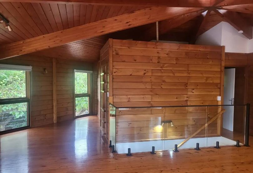 The upstairs living area.