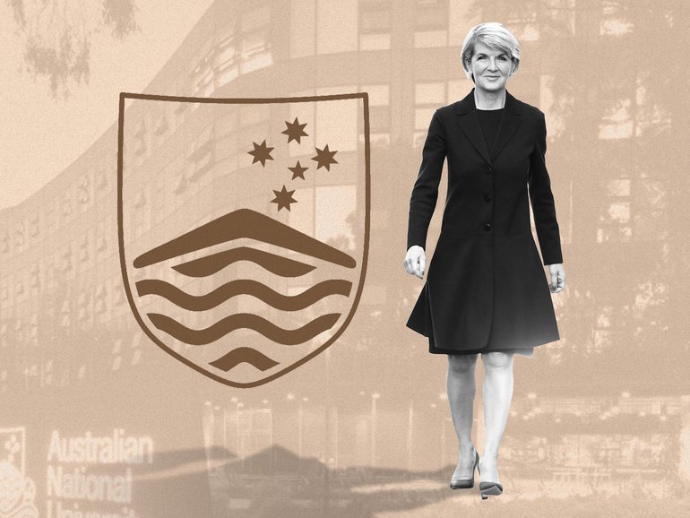 ANU Chancellor Julie Bishop’s presence back in Canberra has set tongues wagging at the university. 