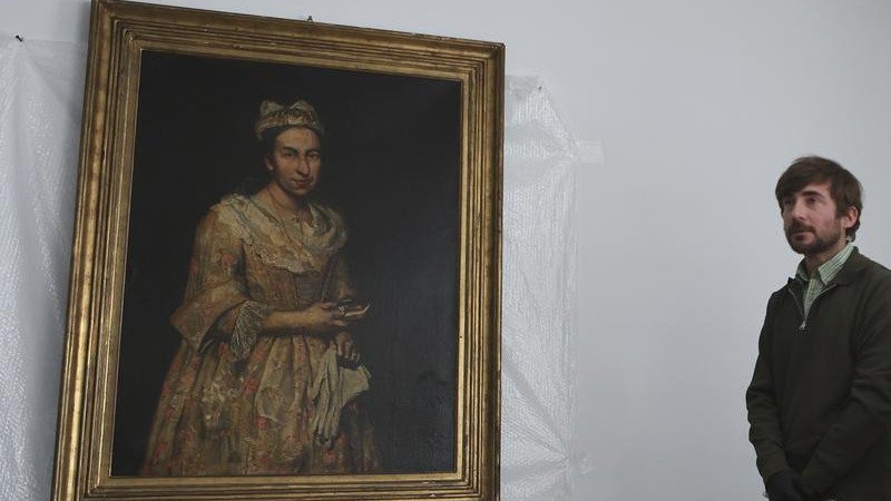 Authorities have recovered the 18th-century Portrait of a Lady looted by the Nazis during WWII. (AP PHOTO)