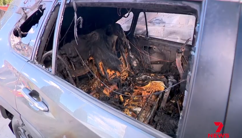 The car and the family’s house was destroyed.