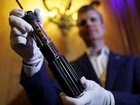 Darth Vader's lightsaber was among 400 lots of props and costumes that have gone under the hammer. (EPA PHOTO)