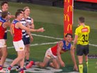 Cam Rayner kicked two in the space of a minute after a controversial sequence.
