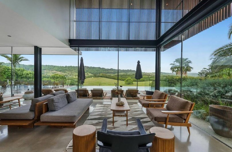 The main living area has spectacular views.