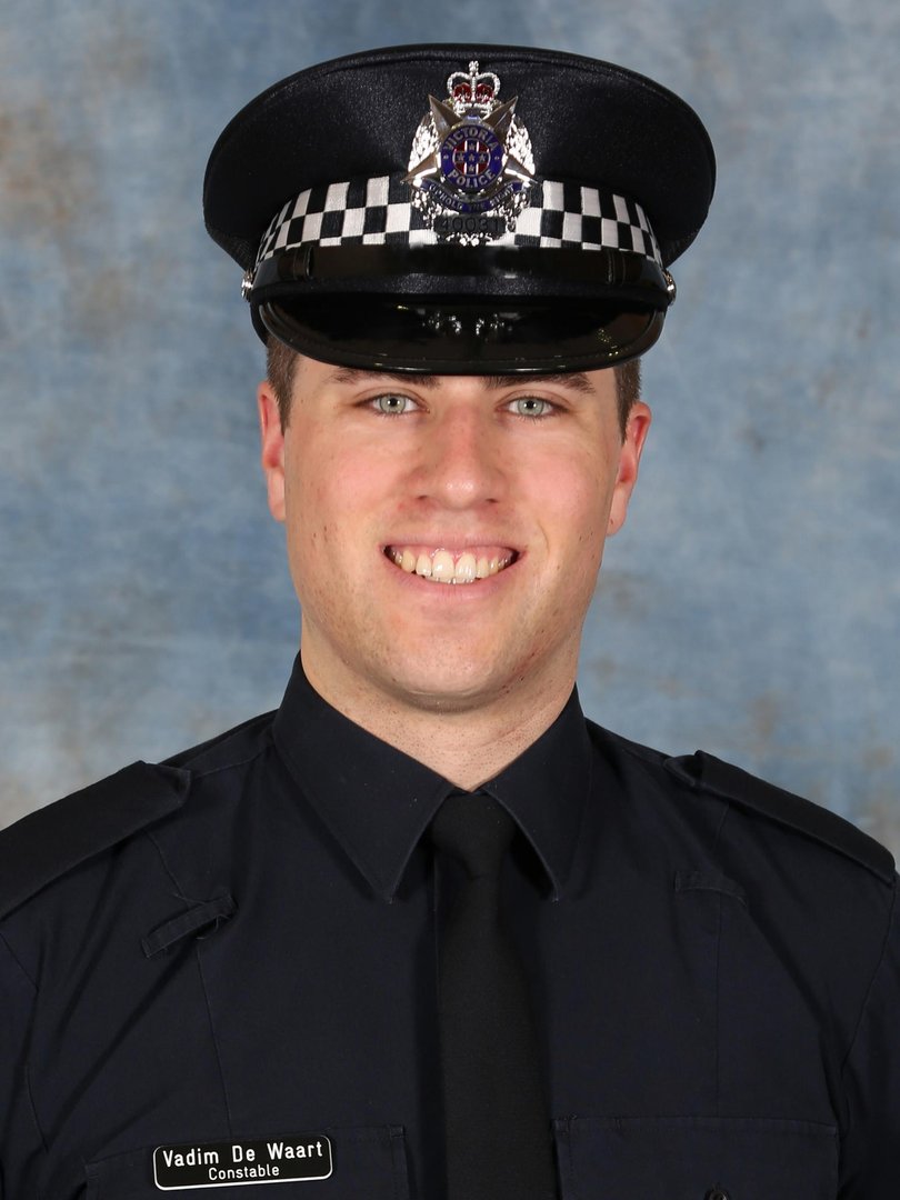 The funeral for Senior Constable Vadim De Waart was held on Friday. Picture: Victoria Police
