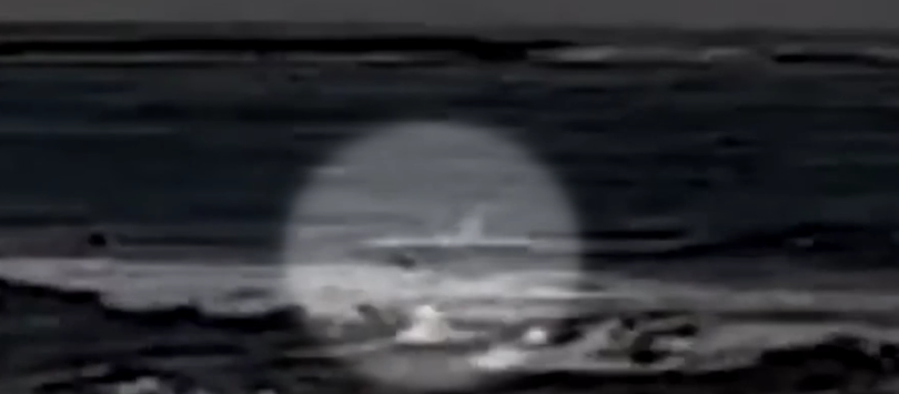 Water could be seen splashing into the air at the beach.