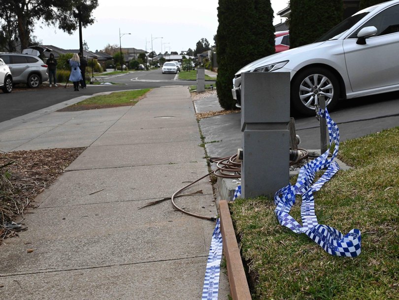 Two children were stabbed to death in Cobblebank last night. Picture: NewsWire / Josie Hayden