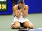 Aryna Sabalenka was overcome with emotion after defending her US Open title. (AP PHOTO)