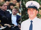 Sargaent Lisa Thompson farewells her partner Detective Leading Senior Constable Neal Thompson.