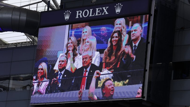 Trump, controversially invited to the final by Rolex amid tariffs against Switzerland, was booed when shown on the big screen.