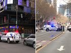 Melbourne CBD was largely cordoned off after a deadly shooting on Elizabeth St on Sunday.