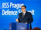 Czech Republic's foreign minister Jan Lipavsky speaking at the International Institute of Strategic Studies.