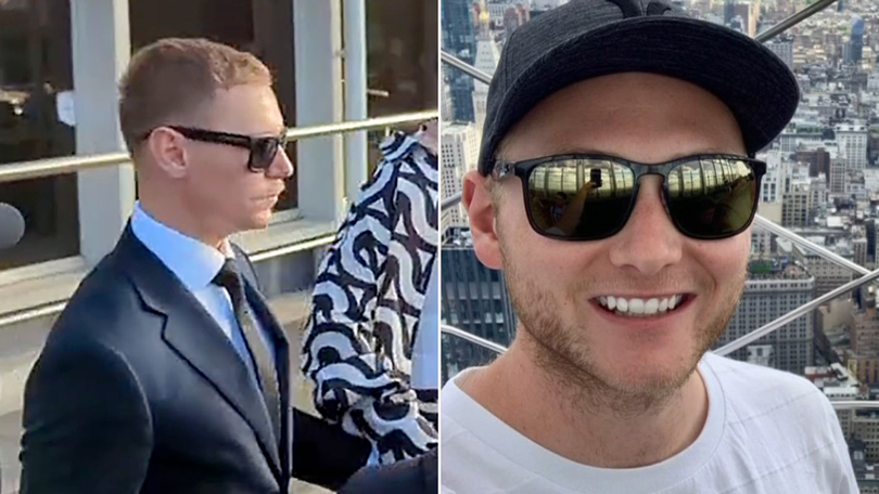 Former police officers Timothy Trautsch (left) and Nathan Black have been jailed for at least three years.