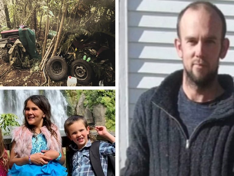 Police have released an image of the bush campsite where Tom Phillips' children were found.
