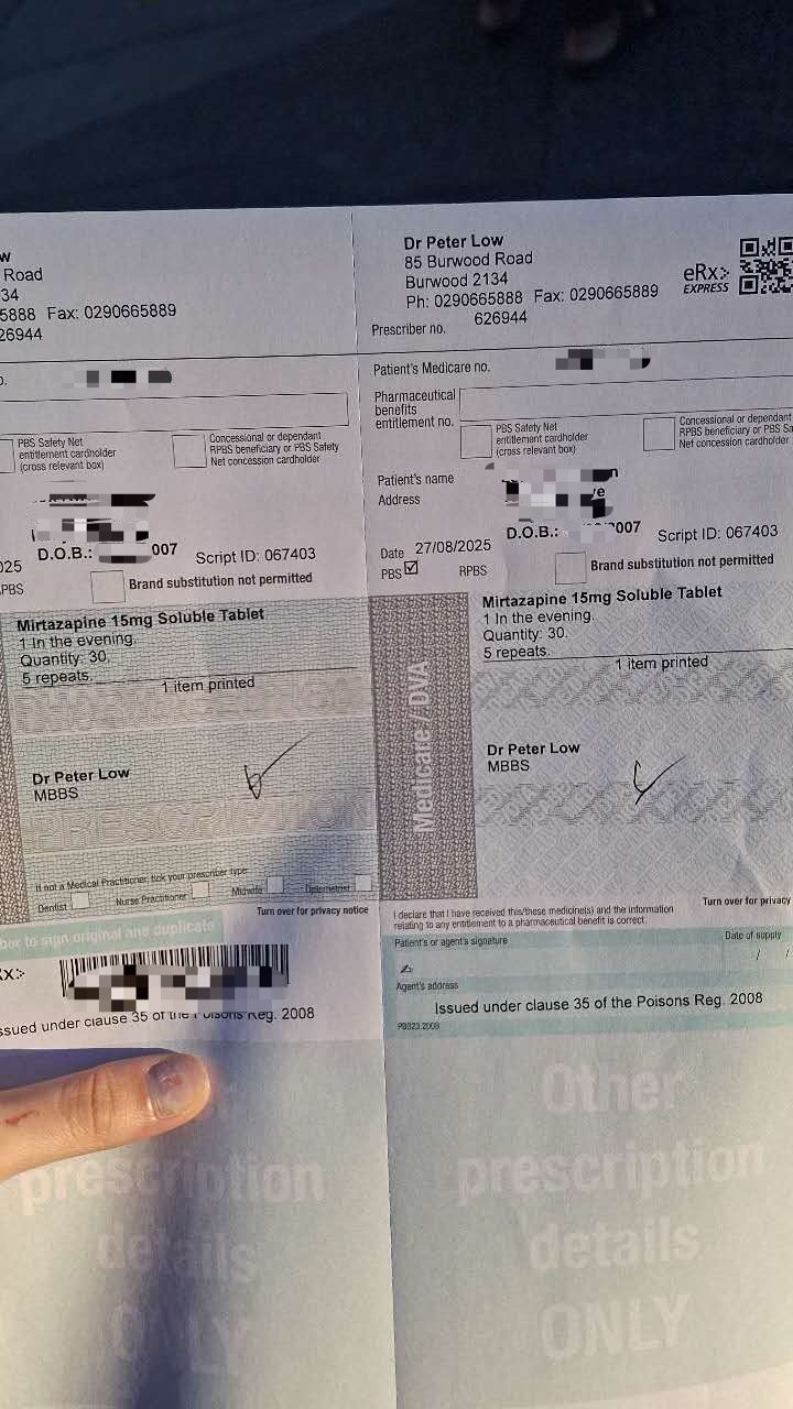 Enana was prescribed Mirtazapine, a medication for depression and anxiety, following the attacks.