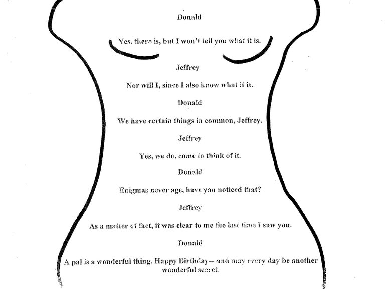 This image, subpoenaed from the Jeffrey Epstein estate by the House Oversight Committee, was released by Democrats on the panel on Monday.