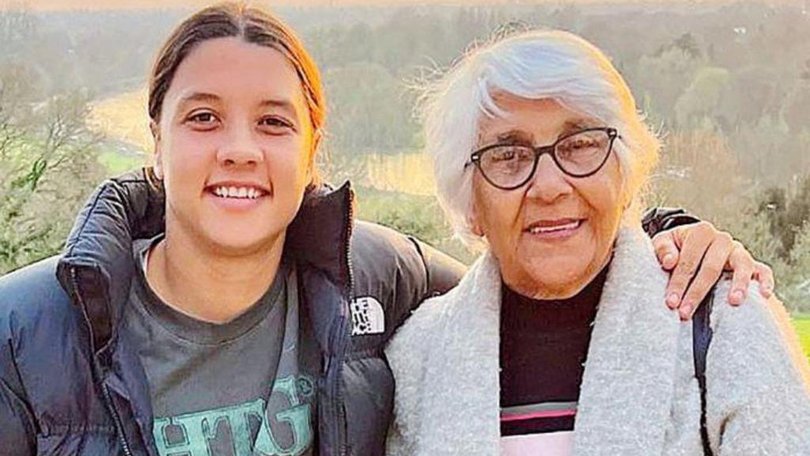 Sam Kerr with her grandmother Coral.