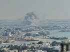 Smoke rose over the Qatari capital Doha after an Israeli air strike targeted Hamas members. (AP PHOTO)