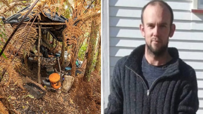 Police have released fresh photos of a site where fugitive father Tom Phillips was living with his children.