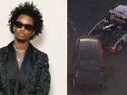 A body was found in a car registered to the singer.