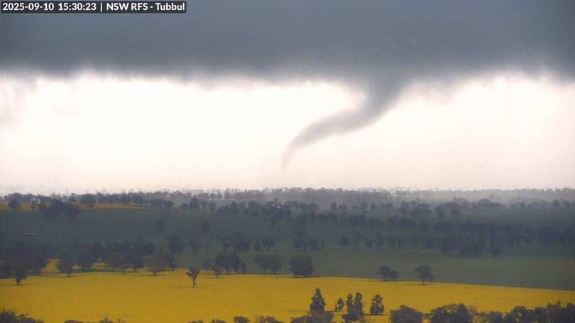 A tornado was spotted in rural NSW.