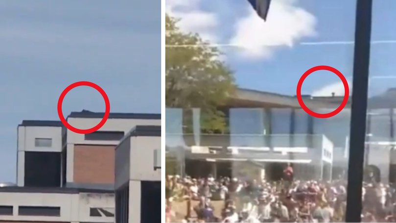 New video emerges of figure on rooftop when Charlie Kirk was assassinated.