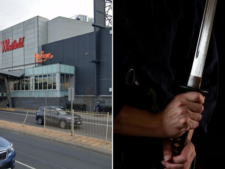 Police officers who rushed to a busy Melbourne shopping centre to reports of a knife-wielding man were left surprised at what they were confronted with.