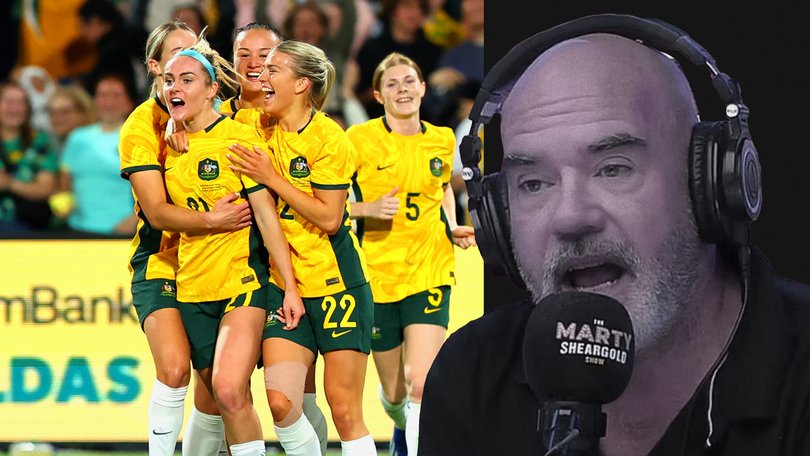 The Matildas and Marty Sheargold.
