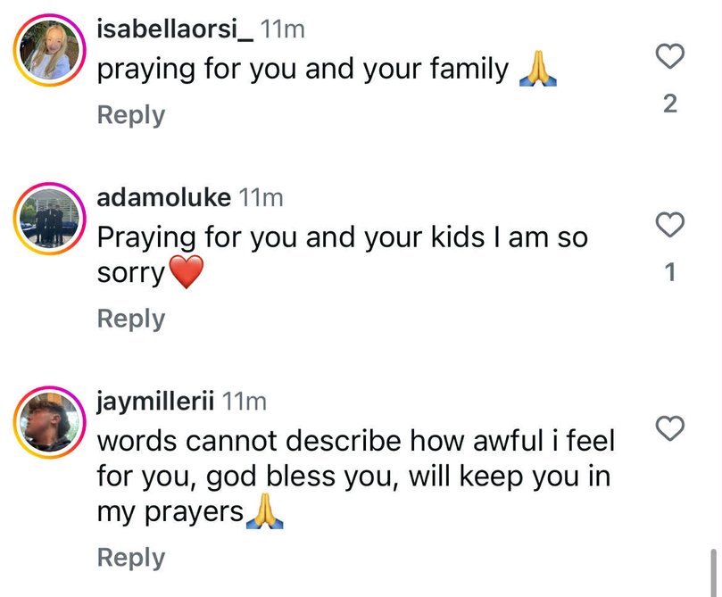 Comments left for Erica Kirk.