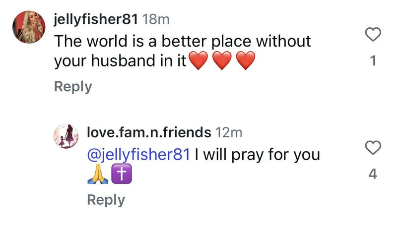 Comments left on Erica Kirk’s Instagram