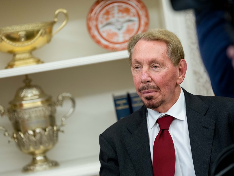 Larry Ellison, co-founder and executive chairman of Oracle Corp., during an executive order signing ceremony at the White House. 