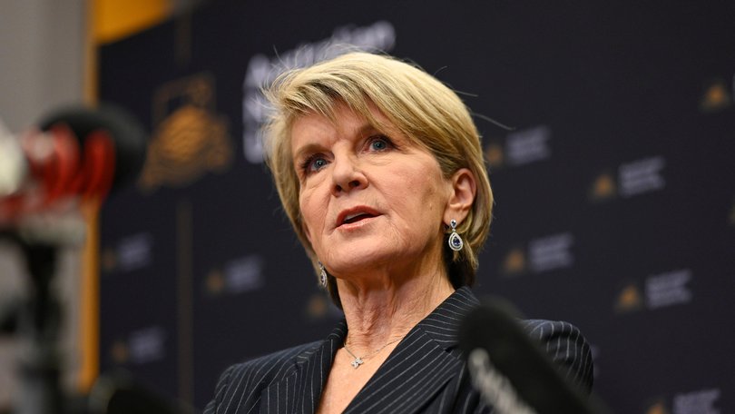 Australian National University Chancellor Julie Bishop at Llewellyn Hall in Canberra.
