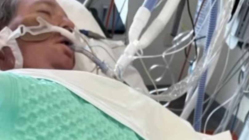 Mr Briggs’ family shared an image of him in hospital.