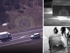 A man allegedly stole truck and drove it in on nothing more than its rims, sending sparks onto the road.
