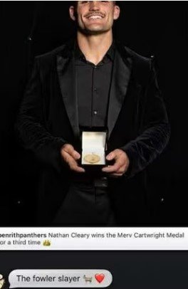The post about Nathan Cleary and Mary Fowler.