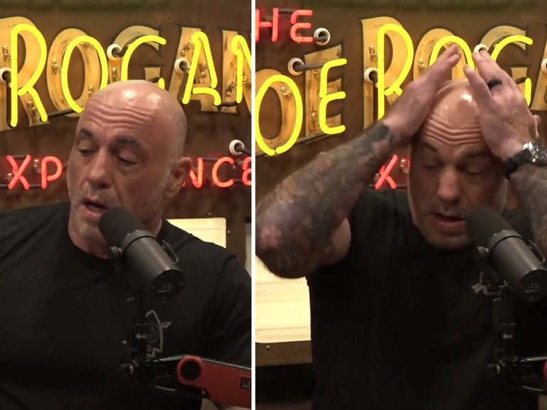 Joe Rogan was stunned into silence mid-podcast as the breaking news hit that right-wing commentator Charlie Kirk had been assassinated.