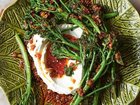 Rosheen Kaul’s Grilled broccolini with ‘Everything bagel’ chilli oil