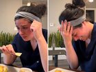 A woman has taken the internet by storm after sharing a video of herself confronting a lifelong fear — fruit.