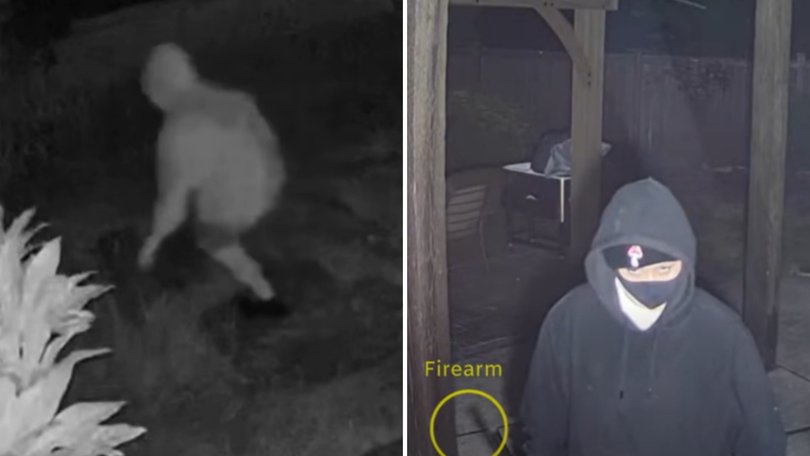 Footage of teen lurking outside of ex boyfriends house.