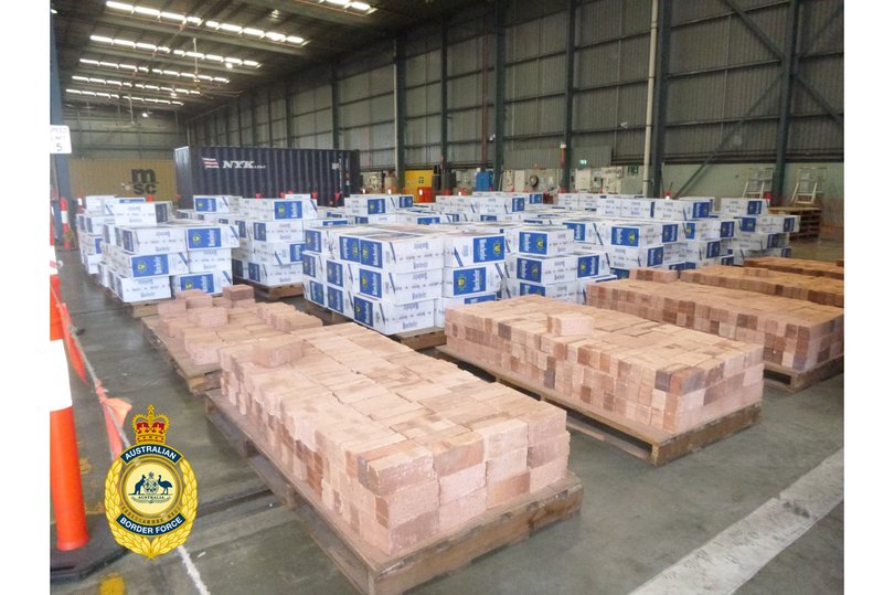 Police swooped on the sea container and seized millions of cigarettes.