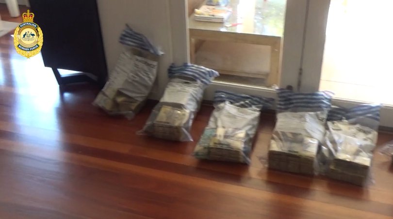 Some of the goods seized by police.