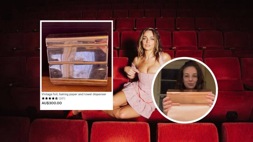 The podcaster, influencer, and TV personality recently divided fans when she proudly unveiled a $300 gold vintage paper towel holder she sourced from etsy. Pic TikTok, Instagram