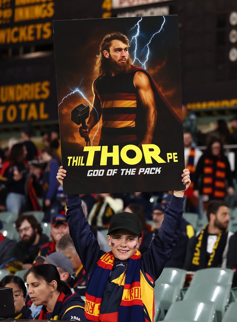 Adelaide Crows fans during the AFL First Semi Final.
